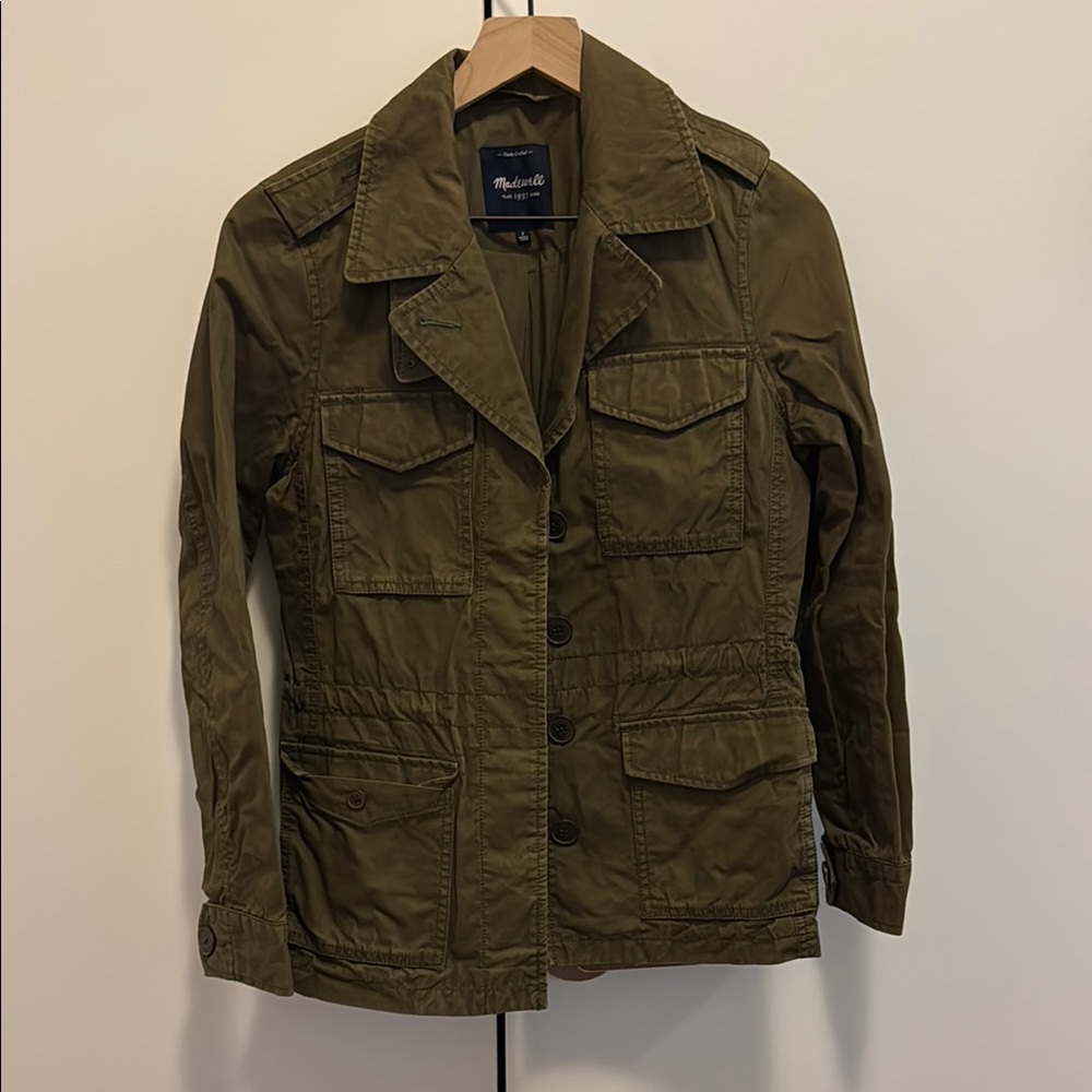 Olive Green Military Style Jacket
